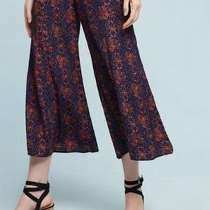 Anthropologie/ Elevenses Tessie Flared Crop Pants